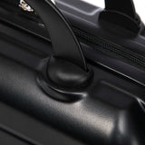 Black 2PC Luggage ABS Spinner Wheel Set with Combination Lock - 14" & 20" Cosmetic Case (Black)
