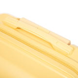 Yellow 2PC Luggage ABS Spinner Wheel Set with Combination Lock - 14" & 20" Cosmetic Case (Yellow)