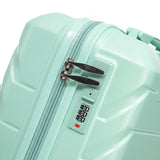 Mint Green 2PC Luggage ABS Spinner Wheel Set with Combination Lock - 14" & 20" Cosmetic Case (Mint Green)