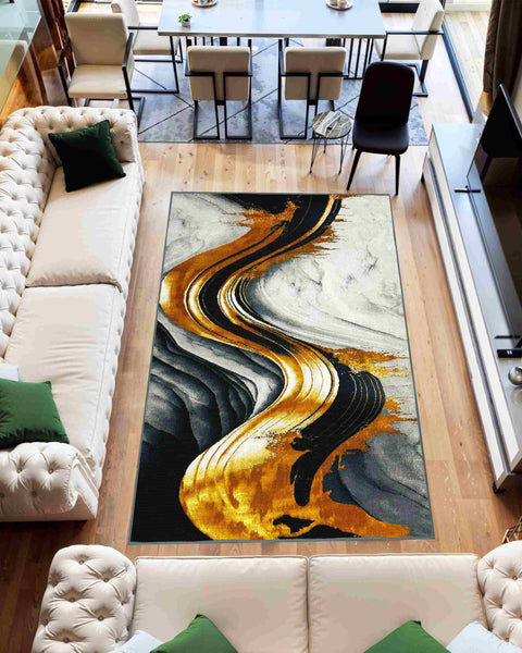 5X8 Contempo Area Rug - BLACK 1112 - FREE SHIPPING!