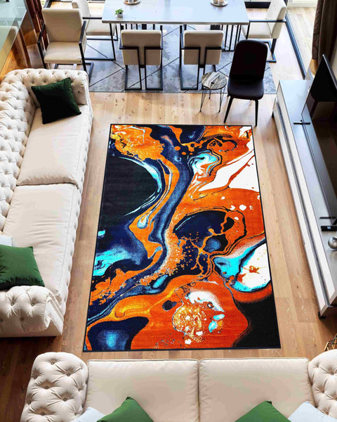 5X8 Contempo Area Rug - ORANGE 1113 - FREE SHIPPING!