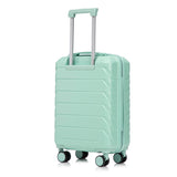 Mint Green 2PC Luggage ABS Spinner Wheel Set with Combination Lock - 14" & 20" Cosmetic Case (Mint Green)