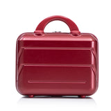 Wine Red 2PC Luggage ABS Spinner Wheel Set with Combination Lock - 14" & 20" Cosmetic Case (Wine Red)