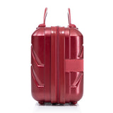 Wine Red 2PC Luggage ABS Spinner Wheel Set with Combination Lock - 14" & 20" Cosmetic Case (Wine Red)