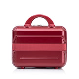 Wine Red 2PC Luggage ABS Spinner Wheel Set with Combination Lock - 14" & 20" Cosmetic Case (Wine Red)
