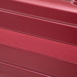 Wine Red 2PC Luggage ABS Spinner Wheel Set with Combination Lock - 14" & 20" Cosmetic Case (Wine Red)