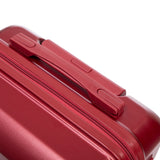 Wine Red 2PC Luggage ABS Spinner Wheel Set with Combination Lock - 14" & 20" Cosmetic Case (Wine Red)