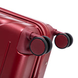 Wine Red 2PC Luggage ABS Spinner Wheel Set with Combination Lock - 14" & 20" Cosmetic Case (Wine Red)