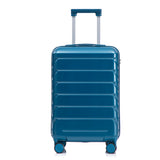 Dark Blue 2PC Luggage ABS Spinner Wheel Set with Combination Lock - 14" & 20" Cosmetic Case (Dark Blue)