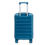 Dark Blue 2PC Luggage ABS Spinner Wheel Set with Combination Lock - 14" & 20" Cosmetic Case (Dark Blue)
