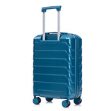 Dark Blue 2PC Luggage ABS Spinner Wheel Set with Combination Lock - 14" & 20" Cosmetic Case (Dark Blue)