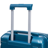 Dark Blue 2PC Luggage ABS Spinner Wheel Set with Combination Lock - 14" & 20" Cosmetic Case (Dark Blue)