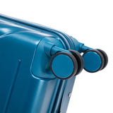 Dark Blue 2PC Luggage ABS Spinner Wheel Set with Combination Lock - 14" & 20" Cosmetic Case (Dark Blue)