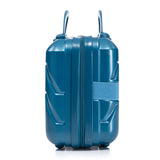 Dark Blue 2PC Luggage ABS Spinner Wheel Set with Combination Lock - 14" & 20" Cosmetic Case (Dark Blue)