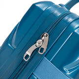 Dark Blue 2PC Luggage ABS Spinner Wheel Set with Combination Lock - 14" & 20" Cosmetic Case (Dark Blue)