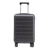 Dark Gray 2PC Luggage ABS Spinner Wheel Set with Combination Lock - 14" & 20" Cosmetic Case (Dark Gray)