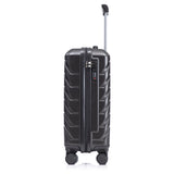 Dark Gray 2PC Luggage ABS Spinner Wheel Set with Combination Lock - 14" & 20" Cosmetic Case (Dark Gray)