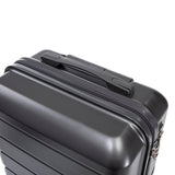 Dark Gray 2PC Luggage ABS Spinner Wheel Set with Combination Lock - 14" & 20" Cosmetic Case (Dark Gray)
