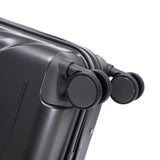 Dark Gray 2PC Luggage ABS Spinner Wheel Set with Combination Lock - 14" & 20" Cosmetic Case (Dark Gray)
