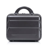 Dark Gray 2PC Luggage ABS Spinner Wheel Set with Combination Lock - 14" & 20" Cosmetic Case (Dark Gray)