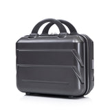 Dark Gray 2PC Luggage ABS Spinner Wheel Set with Combination Lock - 14" & 20" Cosmetic Case (Dark Gray)