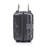 Dark Gray 2PC Luggage ABS Spinner Wheel Set with Combination Lock - 14" & 20" Cosmetic Case (Dark Gray)