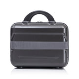Dark Gray 2PC Luggage ABS Spinner Wheel Set with Combination Lock - 14" & 20" Cosmetic Case (Dark Gray)