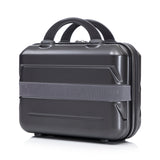 Dark Gray 2PC Luggage ABS Spinner Wheel Set with Combination Lock - 14" & 20" Cosmetic Case (Dark Gray)