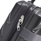 Dark Gray 2PC Luggage ABS Spinner Wheel Set with Combination Lock - 14" & 20" Cosmetic Case (Dark Gray)