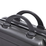 Dark Gray 2PC Luggage ABS Spinner Wheel Set with Combination Lock - 14" & 20" Cosmetic Case (Dark Gray)
