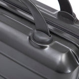 Dark Gray 2PC Luggage ABS Spinner Wheel Set with Combination Lock - 14" & 20" Cosmetic Case (Dark Gray)