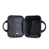 Dark Gray 2PC Luggage ABS Spinner Wheel Set with Combination Lock - 14" & 20" Cosmetic Case (Dark Gray)
