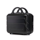 Black 2PC Luggage ABS Spinner Wheel Set with Combination Lock - 14" & 20" Cosmetic Case (Black)