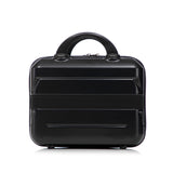 Black 2PC Luggage ABS Spinner Wheel Set with Combination Lock - 14" & 20" Cosmetic Case (Black)