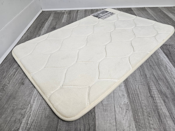 1 PC Memory Foam Bath Mat Set - IVORY (Shell Design) FREE SHIPPING!