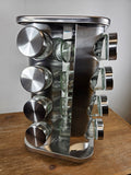 16 Jar Spice Rack Carousel Stainless Steel - FREE SHIPPING