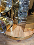 16 Jar Spice Rack Carousel Gold Mirrored - FREE SHIPPING