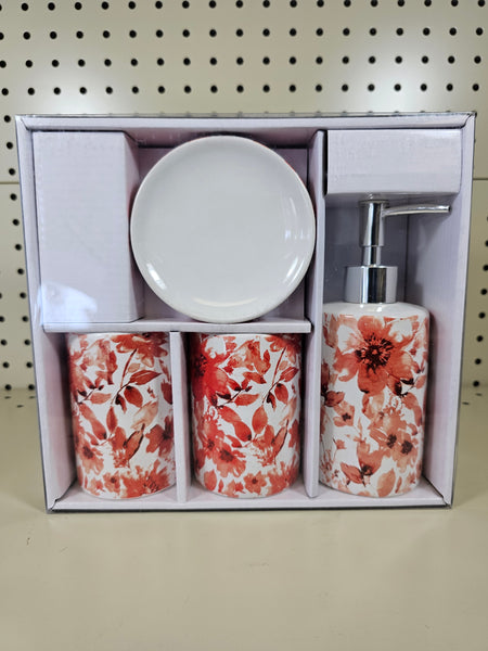 4pc Bathroom accessories set- FALL LEAVES - FREE SHIPPING!