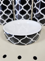 4pc Bathroom accessories set- BLACK/WHITE - FREE SHIPPING!