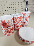 4pc Bathroom accessories set- FALL LEAVES - FREE SHIPPING!