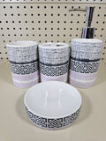 4pc Bathroom accessories set- PURPLE/BLACK/WHITE - FREE SHIPPING!