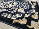26"x40"Sultan Door Mat - NAVY BLUE 2034 - FREE SHIPPING!