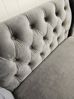 2PC Button Tufted Sectional w/Storage - GREY