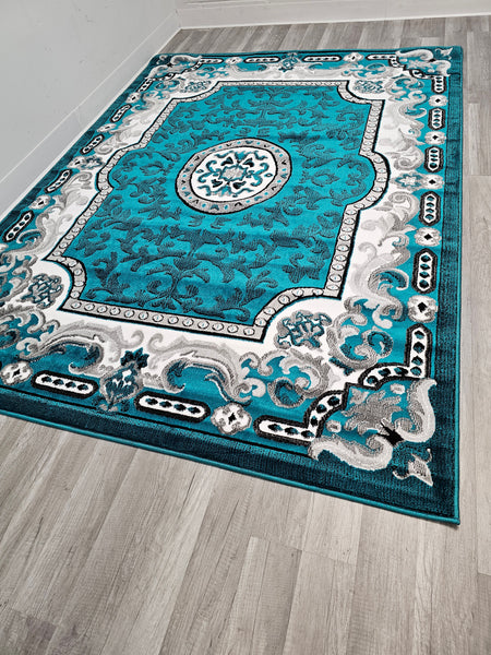 5x8 Majestic Area Rug - TURQUOISE 1238 - Free Shipping!