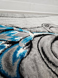 5x8 Prime Area Rug - TEAL/GREY 3271 - FREE SHIPPING!