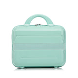Mint Green 2PC Luggage ABS Spinner Wheel Set with Combination Lock - 14" & 20" Cosmetic Case (Mint Green)