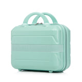 Mint Green 2PC Luggage ABS Spinner Wheel Set with Combination Lock - 14" & 20" Cosmetic Case (Mint Green)