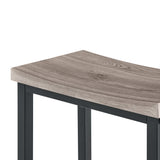 Bronze 59 inch bar table, dining table, sofa table with power socket and LED light, 3 saddle stools, 4-piece bar table and chairs set for living room, dining room and kitchen,W2972P313230 - FREE SHIPPING!