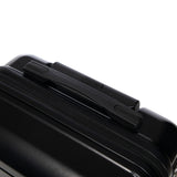 Black 2PC Luggage ABS Spinner Wheel Set with Combination Lock - 14" & 20" Cosmetic Case (Black)
