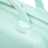 Mint Green 2PC Luggage ABS Spinner Wheel Set with Combination Lock - 14" & 20" Cosmetic Case (Mint Green)